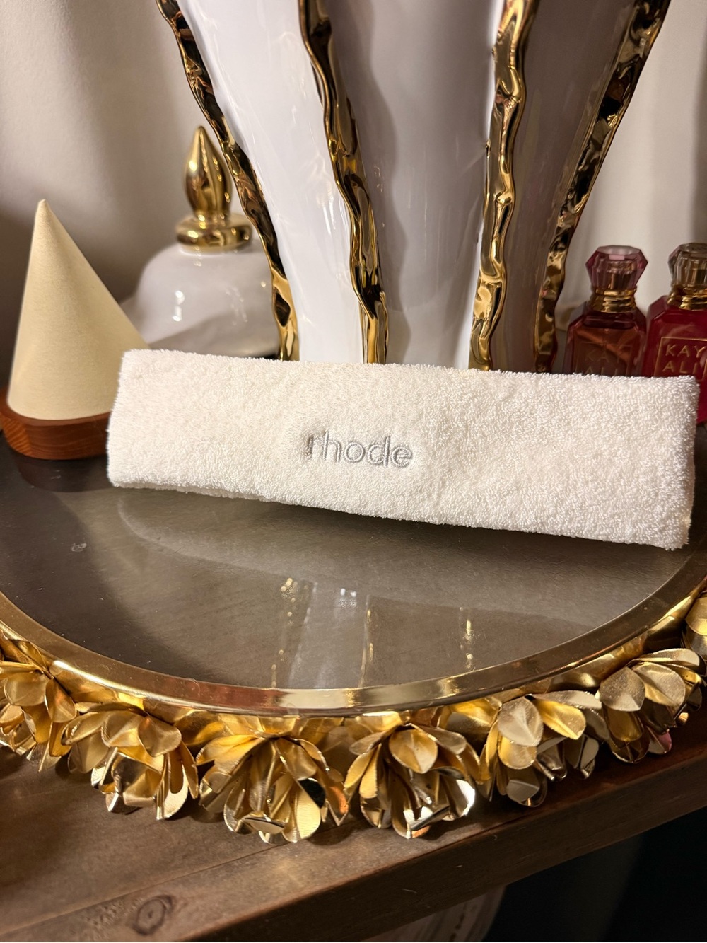RHODE Cream Terry Logo Headband